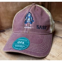 Ball Cap - Maroon SASS Marshal