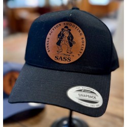 Authentic Snapback - Black w/ Leather Patch