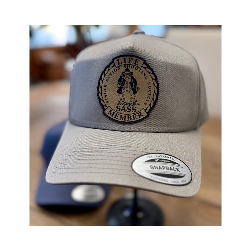 Authentic Snapback - Grey w/ Leather Patch