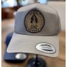 Authentic Snapback - Grey w/ Leather Patch