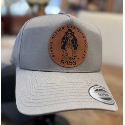 Authentic Snapback - Grey w/ Leather Patch