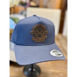 Authentic Snapback - Navy w/ Leather Patch